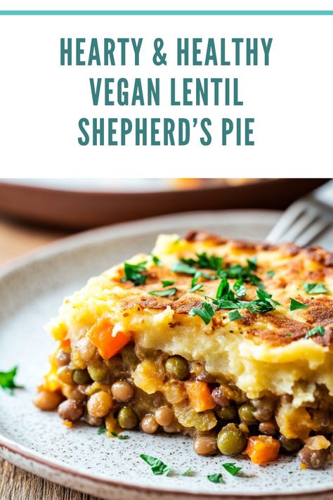 Hearty & Healthy Vegan Lentil Shepherd’s Pie Lentil Shepherds Pie, Lentil And Chickpea, Burger Vegetarian, Chickpea Lentil, Sandwich Vegetarian, Vegan Shepherds Pie, Vegan Lentil, Shepherds Pie Recipe, Asparagus Recipes