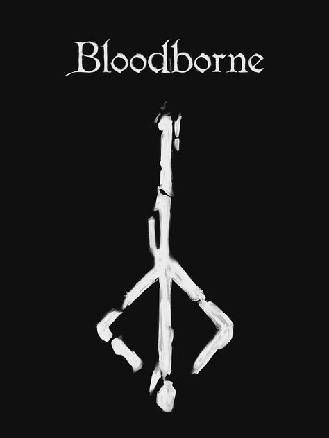 "Bloodborne hunter symbol white" T-shirt for Sale by trentnin | Redbubble | yharnam t-shirts - lovecraft t-shirts - game t-shirts Bloodborne Symbol, Bloodborne Logo, Bloodborne Poster, Hunter Logo, Soul Game, Bloodborne, Game Logo, Sketches Easy, Anatomy Art