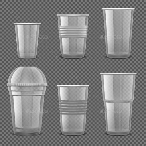 Drink Containers, Coffee Cup Design, Juice Cup, Plastic Container, Plastic Items, Plastic Design, Disposable Cups, Cafe Shop, Pink Plastic