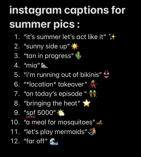 Sassy Summer Captions, Summer Heat Captions, Today Captions Instagram, Summer Captions 2023, Ig Captions Summer, Quotes For Summer, Sassy Quotes For Instagram, Baddie Captions, Summer Instagram Captions