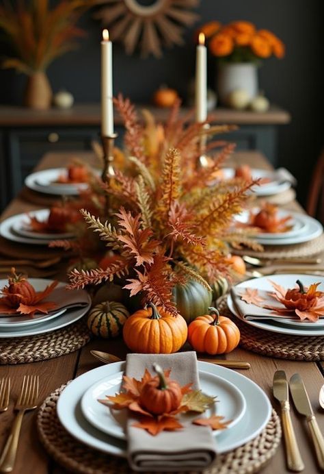 Fall dining table decor transforms your eating space into a warm and inviting autumn retreat. By incorporating seasonal elements like pumpkins, gourds, and rich autumn hues, you can create a cozy atmosphere that welcomes family and friends. There's an easy trick to elevate your table decor that designers swear by. Gourd Table Decor, Fall Dining Table Decor Ideas, Dining Table Decor Ideas, Fall Dining Table Decor, Fall Dining Table, Friendsgiving Dinner, Autumn Dining, Neutral Fall Decor, Cozy Fall Decor