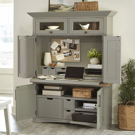 August Grove® Antowne Solid Wood Armoire Desk | Wayfair