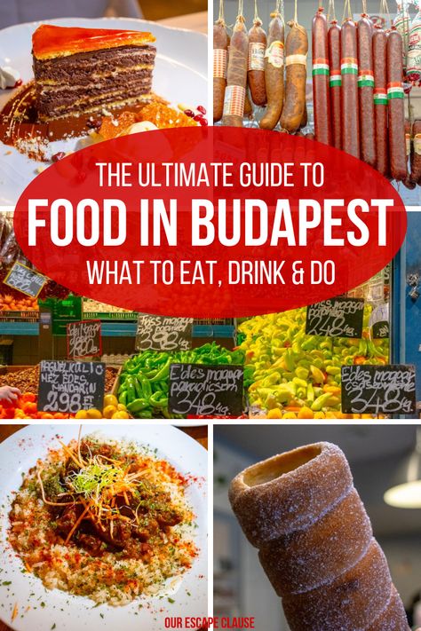 Best Food in Budapest: What to Eat & Drink #budapest #hungary #foodguide #travel Budapest Cafe, Hungarian Dishes, Istanbul Trip, Europe 2023, Hungary Travel, Budapest Travel, Ethnic Food, Hungarian Recipes, East Europe