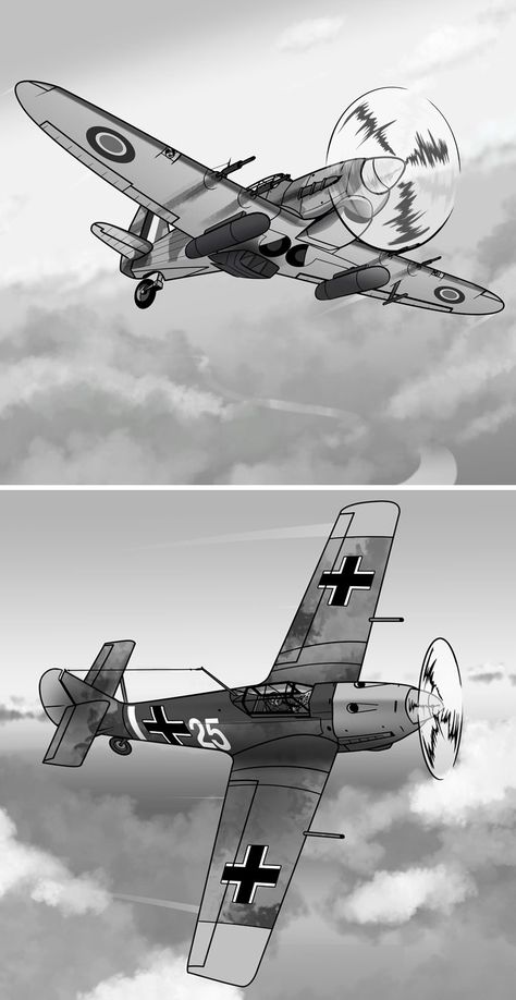 How to Draw Transport: Drawing a Historic Plane From Scratch Spitfire Drawing, Wwii Airplane Art, Transport Drawing, Real States, Drawing Vehicles, Fighter Planes Art, Wwii Propaganda Posters, Plane Drawing, The Wright Brothers