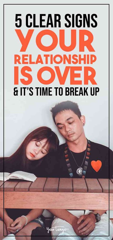 Breaking up with someone you #love isn't easy, but if you spot any of these 5 clear signs your relationship is over (or should be!), that's how you'll know when to break up with your #boyfriend or #girlfriend and that it's time to move on. Follow us on Pinterest: www.pinterest.com/yourtango Is My Relationship Over, Break Up With Your Boyfriend, When To Break Up, Breaking Up With Someone You Love, Dating A Divorced Man, Reasons To Break Up, When To Give Up, Leaving A Relationship, Getting Over Someone