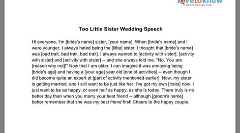 Sister Speech At Wedding, Wedding Speech Ideas Sister, Maid Of Honor Speech For Sister, Maid Of Honour Speech, Wedding Speech Examples, Sister Wedding Speeches, Speech Examples, Bride Speech, Maid Of Honor Speech