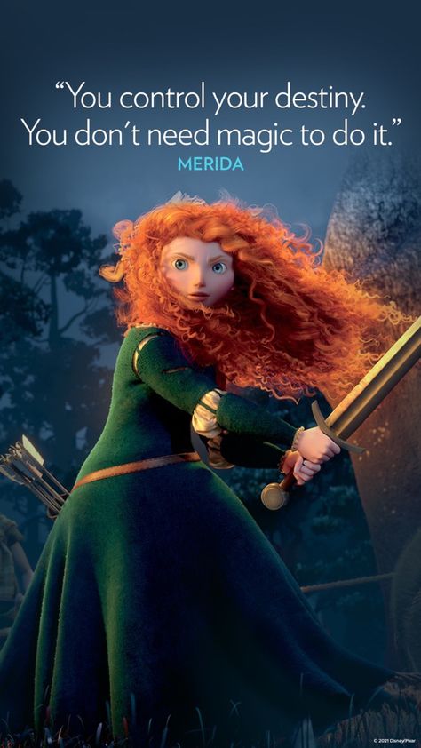 Disney Motivational Quotes, Brave Disney Princess, Disney Characters Quotes, Disney Quote Wallpaper, Brave Wallpaper, Cute Disney Quotes, Brave Merida, Brave Princess, Princess Merida