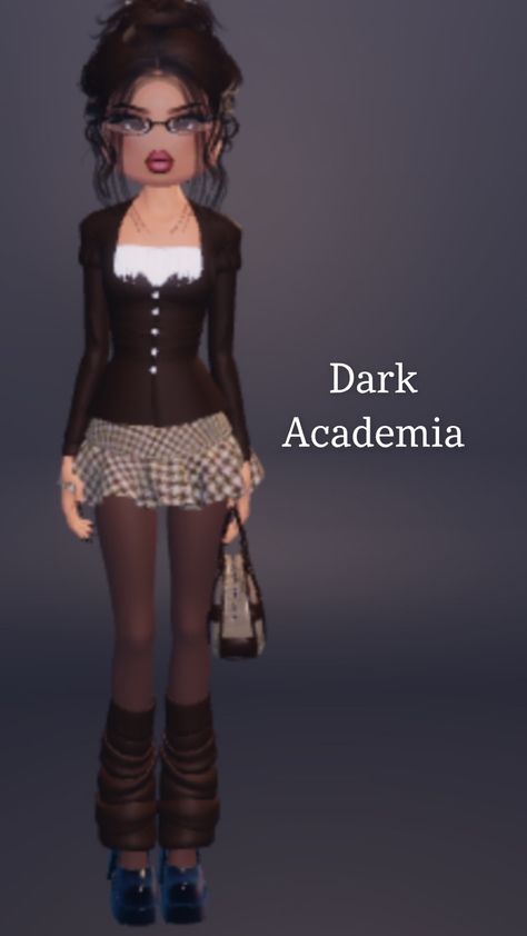 Dti Theme Dark Academia, Dti Theme Academia, Dark Academia Outfit Dress To Impress, Dti Dark Academia Outfit Ideas, Dress To Impress Academia, Dark Academia Dress To Impress, Acedima Aesthetic, Dark Academia Dress, Academia Dress