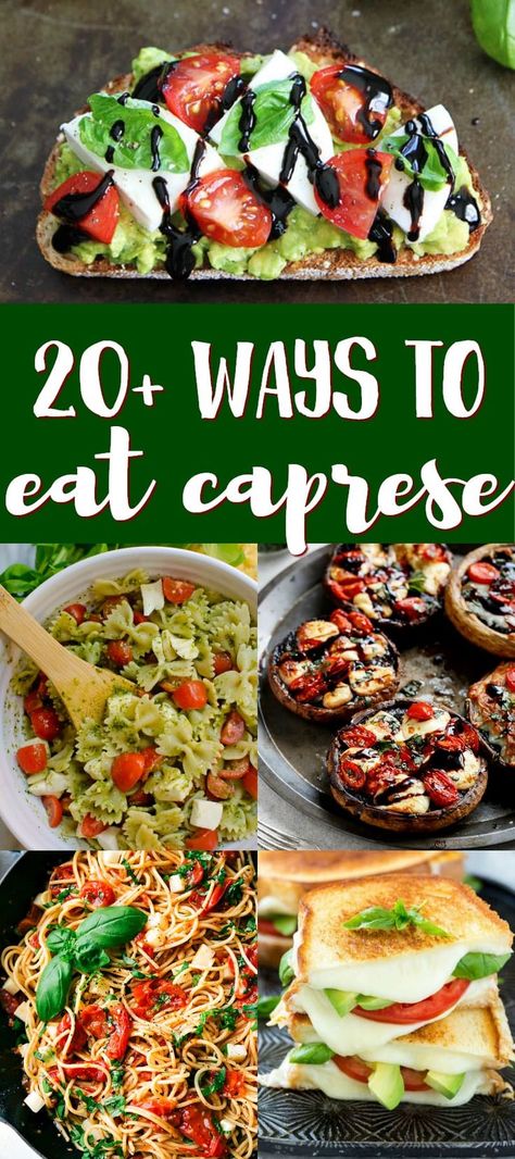 Caprese Lunch, Caprese Appetizer, Spring Appetizers, Friendsgiving Ideas, Caprese Recipes, Salad Dishes, Fast Recipes, Italian Appetizers, Family Ideas