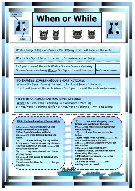 Past Continuous Tense, Past Continuous, Simple Past, English Language Test, Simple Past Tense, English Exercises, English As A Second Language (esl), Grammar Worksheets, English As A Second Language