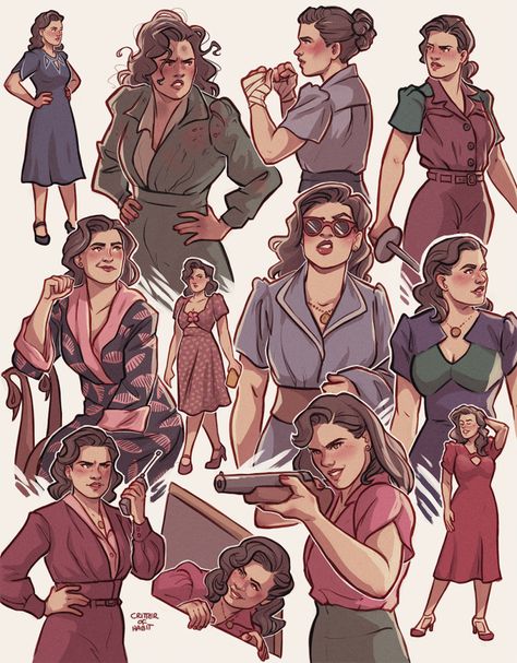 Agent Carter Drawing, Steve And Peggy Fanart, Agent Carter Fanart, Darcy Marvel, Peggy Carter Fanart, Agent Of Shield, Avengers Fan Art, Marvel Coloring, Avengers Art