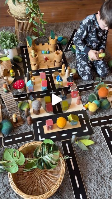 Charlotte Parry on Instagram: "🌿🌳🏡Small Worlds of dreams. We had an inset day today so we set about making this small world with our new shape drive around connector roads. They make a great base for adding little houses 🏡 trees 🌳 people 🧍🏻‍♀️🧍🏽 and vehicles 🚗 We included a castle 🏰 and lots of lovely small world accessories 🌿 including a bridge and fairy glen 🧚🏼‍♀️ 🍄   Resources: @cosydirect  @learnwell_education  @wonderweaverdesign   #smallworldplay #smallworld #play #playbasedlearning #playroom #indoorplay #magicofchildhood #childhood #eyfs #eyfsideas #eyfsinspiration #earlyyears #earlyyearsideas #earlyyearseducation #invitationtoplay #hyggeintheearlyyears #inspiretheirearlyyears #provocationsforlearning #preschool #preschooler #homeschool #homelearning #homelearningfun Small World Area Eyfs, Small World Play Ideas, Fairy Glen, Early Years Educator, Playbased Learning, Tree People, Invitation To Play, Small World Play, Play Ideas