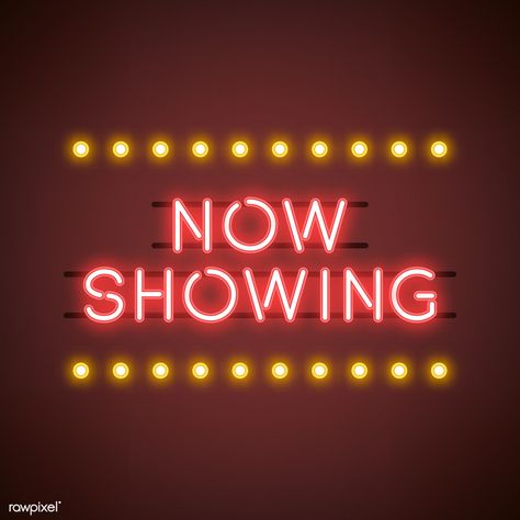 Now showing neon sign vector | free image by rawpixel.com / NingZk V. Neon Vector, Pink Movies, Theatre Sign, Late Night Show, Neon Logo, Neon Aesthetic, Vector Free Download, Neon Light Signs, Custom Neon Signs