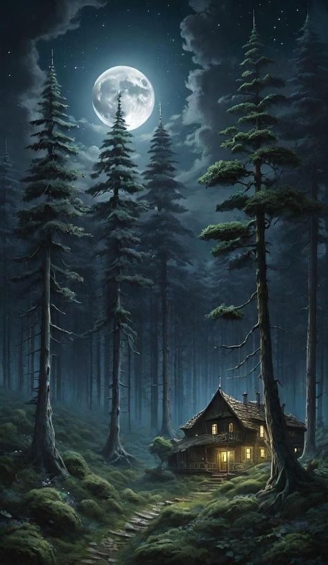 Creepy Houses, Pet Cats, Moon Photography, Beautiful Bird, Fantasy Images, Beautiful Dark Art, Beautiful Landscape Wallpaper, Fantasy Art Landscapes, Beautiful Nature Wallpaper