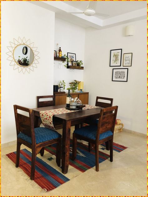 Dining Area Design India, Indian Dining Room Design, Small Dining Room Design Indian, Small Dining Area Ideas In Living Room, Indian Dinning Room Ideas, Dining Room Decor Indian, Dining Table Decor Indian Home, Small Living Room Ideas Indian, Dining Room Indian