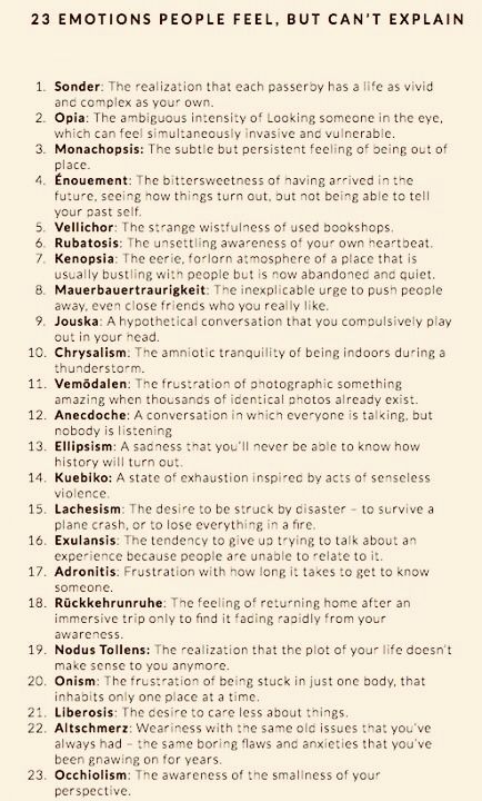 Words for emotions you feel but can't explain. Here you are, read and figure out what you're feeling! Write What You Feel, Words Cant Describe How I Feel About You, Rare Words For Emotions, Words For Emotions You Cant Explain, Words For Unexplainable Feelings, How To Describe Cuddling, Descriptive Feeling Words, Other Words For Quiet, Words To Describe How You Feel