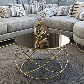 Modern Side Table Design, Tea Table Design, Side Table Styling, Scandinavian Coffee Table, Luxury Coffee Table, Mirrored Coffee Tables, Side Table Decor, Luxury Mirror, Table For Small Space