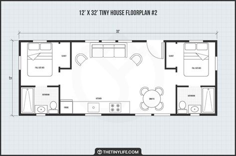 12x36 Tiny House Floor Plans, 12x40 Floor Plan Layout, 12x40 Tiny House Floor Plans, 12x32 Tiny House Floor Plans, Tiny Cabins Interiors, Mil Suite, Tiny Home Designs, Get Design, Coast House