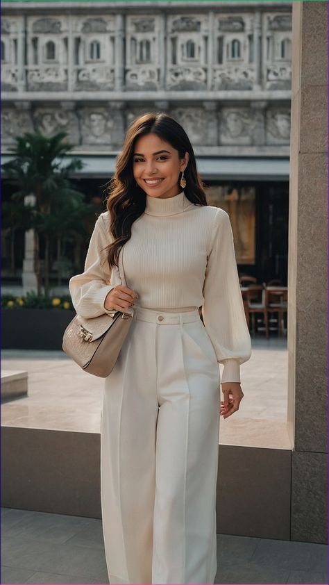 Smart Casual Chic Outfit, Elegant Fall Outfits 2024, Model Un Outfits Women, Expensive Looks Outfits, Elegant Ladies Outfits, Classic Timeless Outfits For Women, Stylish Work Attire Winter, Luxury Casual Outfit Women, Beige Outfits For Women Classy