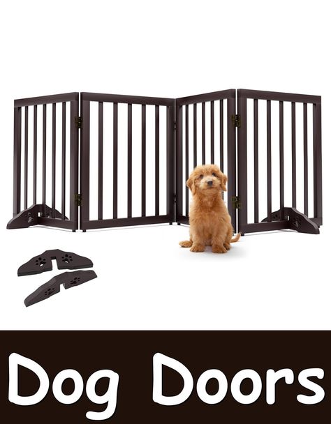 Wooden Dog Gate Foldable Dog Fence Freestanding 4 Panel Pet Gates Freestanding Folding Dog Gates House Pet Gate for Dogs Gate Indoor Dog Fence, Wooden Dog Gates, Dog Gates For Stairs, Freestanding Dog Gate, Puppy Gates, Wooden Pet Gate, Cat Gate, Freestanding Pet Gate, Dog Gates