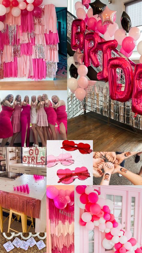 Party Outfit Pink, Pastel Wall Collage, Pink Aesthetic Room Decor, Cowgirl Bachelorette Party Outfits, Pink Aesthetic Room, Barbie Bachelorette, Pink Bachelorette Party, Cowgirl Bachelorette Parties, Pink Bachelorette