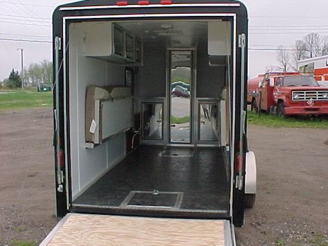 building small toy hauler from enclosed box trailer - anybody have experience? - ADVrider Small Enclosed Trailer, Enclosed Trailer Camper, Cargo Trailer Camper Conversion, Toy Hauler Camper, Enclosed Cargo Trailers, Cargo Trailer Conversion, Trailer Conversion, Cargo Trailer Camper, Enclosed Trailer