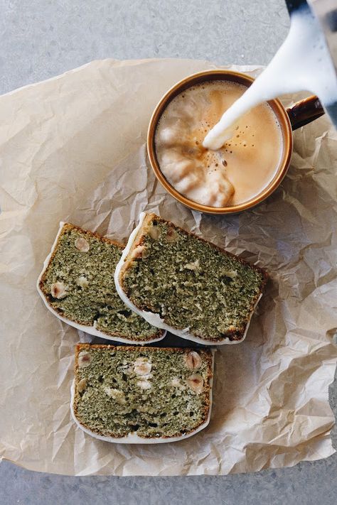 Milk and Honey: Matcha and White Chocolate Cake Matcha Loaf Cake, Matcha Loaf, Everyday Cakes, Matcha White Chocolate, Caramelized White Chocolate, Matcha Recipes, Baking Journal, White Chocolate Cake, Matcha Recipe