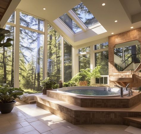 Shower With Large Window, Lugares Aesthetic, Full Bathroom Remodel, House Interior Design Styles, Dream Life House, Large Window, Modern Mansion, Sunrooms, Dream House Rooms