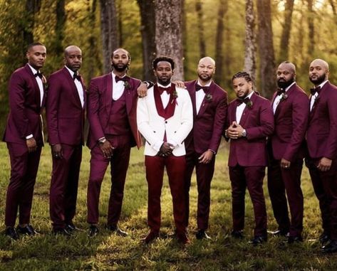 Luxe Romance, Black People Weddings, Mauve Bridesmaid, Wedding Options, Wedding Colour, Wedding Suits Groom, Suits Men, Munaluchi Bride, Luxurious Wedding