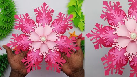 Paper Snowflake Tutorial With Free Template | DIY 3D Snowflakes For Christmas Decorations | Bored Panda Tissue Paper Snowflakes Diy, Paper Snowflakes Easy, Christmas Cubicle, Snowflake Making, Snowflake Tutorial, 3d Paper Snowflakes, Crafts Winter, Paper Snowflakes Diy, Snow Men