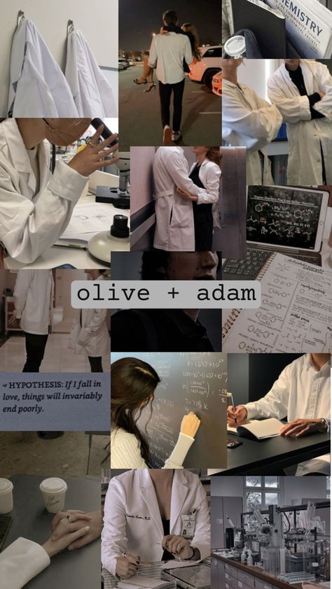 adam and olive from the love hypothesis collage Olive And Adam, Adam And Olive, The Love Hypothesis, Love Hypothesis, Book Aesthetic, Collage, Books