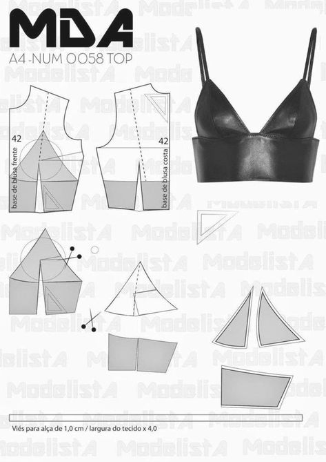 Crop Tank Top Sewing Pattern, Sewing Pattern Crop Top, Crop Top Sewing, Top Pattern Sewing, Tank Top Sewing Pattern, Crop Top Sewing Pattern, Learn Sewing, Diy Clothes Patterns, Pattern Crop Top