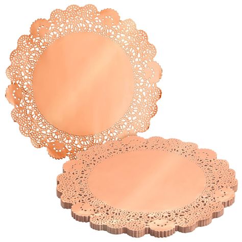 Orange Placemats, Gold Placemats, Paper Lace Doilies, Decorative Placemats, 50th Wedding Anniversary Party, Rose Gold Paper, Gold Foil Paper, Orange Paper, Paper Doilies