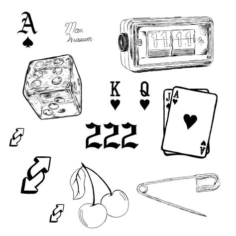 Max Wuseum Tattoo Flash #002 #aceofspades #ace #king #queen #jack #dice #tattooflash #clock #222 #cherrys #safetypin #uno #unoreversecard Spade Finger Tattoo, Ace And Joker Card Tattoo, Dice Cherry Tattoo, 777 Dice Tattoo, Dice On Fire Tattoo, Ace Of Diamonds Tattoo, Jack Card Tattoo, 4 Aces Tattoo, Queen Card Tattoo