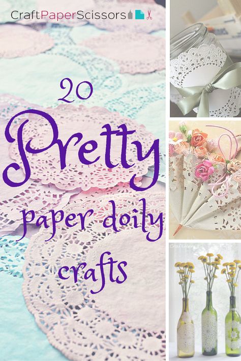 20 Pretty Paper Doily Crafts You Have to See Dollies Crafts Paper, Paper Dollie Crafts, Paper Doily Crafts Diy, Crafts With Paper Doilies, Dollies Crafts, Paper Doilies Crafts, Diy Doilies, Paper Doily Crafts, Doily Crafts