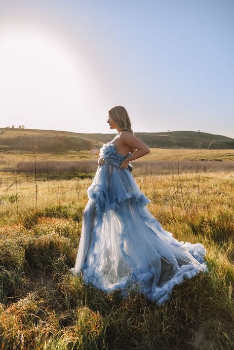 maternity photos in a blue tulle dress for baby boy Baby Blue Maternity Dress, Blue Baby Shower Dress, Tips For Pregnancy, Maternity Photography Dress, Tulle Maternity Dress, Blue Maternity Dress, Blue Tulle Dress, Outdoor Maternity Photos, Maternity Photography Outdoors