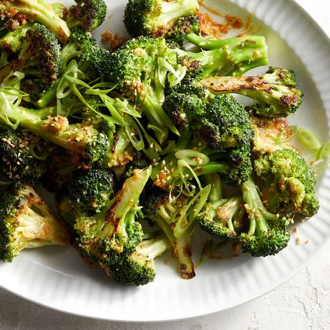 Glazed Broccoli, Ginger Miso, Fried Broccoli, Vegetarian Nutrition, Broccoli Recipe, Dairy Free Eggs, Broccoli Recipes, The Sauce, Vegetable Sides