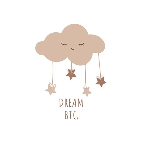 Cloud Nursery Theme, Baby Room Quotes, Baby Poster Design, Poster With Text, Sweet Dream Quotes, Newborn Quotes, Beige Colours, Baby Art Projects, Baby Posters