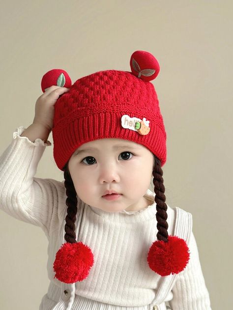 Childrens Crochet Hats, Girls Knit Hat, Baby Winter Hats, Kids Winter Hats, Knitted Hats Kids, Baby Beanie Hats, Crochet Hats Free Pattern, Women Sweaters Winter