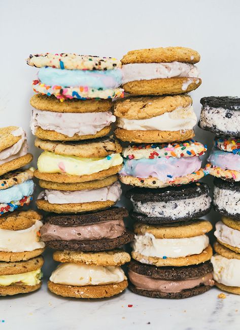 The Ultimate Ice Cream Sandwich Recipe Charlotte Dessert, Ice Cream Sandwich Recipe, Cookies And Ice Cream, Waffle Ice Cream Sandwich, Easy Ice Cream Sandwiches, Vanilla Ice Cream Sandwich, Homemade Ice Cream Sandwiches, Ice Cream Sandwiches Recipe, Ice Cream Sandwich Cake