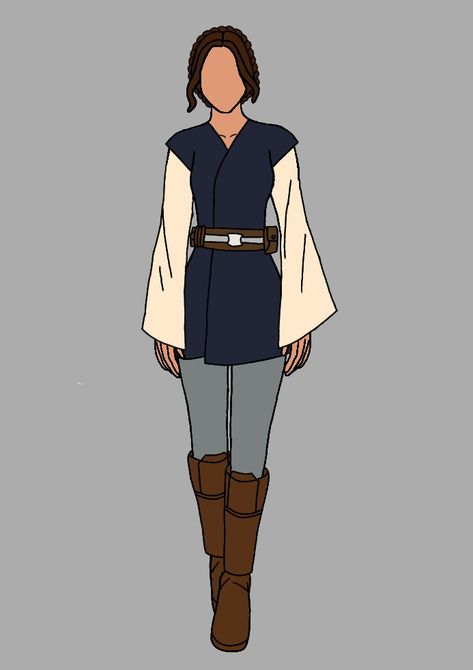 Star Wars Jedi Design, Padawan Outfit Female, Jedi Aesthetic Clothes, Simple Fantasy Outfits Drawing, Cal Kestis Disneybound, Jedi Outfit Inspiration, Star Wars Outfits Aesthetic, Star Wars Inspired Outfits Casual, Star Wars Jedi Outfits Women