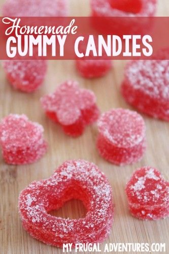 Homemade Gummy Candy Recipe - My Frugal Adventures Diy Gummy Candy, Homemade Gummy Candy, Gummy Candy Recipe, Diy Gummies, Chocolate Gummies, Gummy Candies, Gummies Recipe, Candy Recipe, Clam Recipes