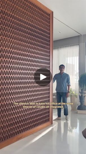 403K views · 3.6K reactions | Sliding screen doors ka double swag! Dekho kaise yeh modern design bana deta hai room ko extra stylish. Effortless open-close aur sleek look ke saath,... | By Aluminium Glass Design | So as a part of the living room
you have a study which is hidden within ah but it still
kind of has a different play to it so we have a sliding door
with the beautiful screen behind so you can still see me
the client is able to have his office ah at the same time an
art studio all integrated into the living room and same grill
comes out from the other side so it completely screens out
the study and if he is using it as an art studio it can be a
mess and it's okay to leave it there and still entertain
people Sliding Grill Door Design, Double Sliding Doors Interior, Double Sliding Glass Doors, Sliding Screen Doors, Grill Door Design, Screen Doors, His Office, Screen Door, It's Okay