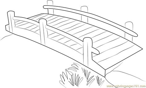 Bridge Coloring Pages, Bridge Sketch, Bridge Clipart, Garden Bridges, Funny Games For Groups, Painting Sheets, Bridge Drawing, Writing Practice Sheets, Coloring Book Download