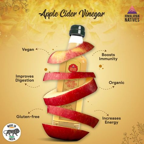 Our Apple Cider Vinegar is 100% organic and has the natural flavor of apples. It has many more benefits than just being all-natural. It is known to aid digestive activity, naturally provide a boost of energy, and is even gluten-free. Try Himalayan Natives’ Organic Apple Cider Vinegar today and reap these benefits! Organic Apple Cider, Organic Apple Cider Vinegar, Improve Digestion, Immune Boosting, Cider Vinegar, Apple Cider Vinegar, The Natural, Natural Flavors, Himalayan