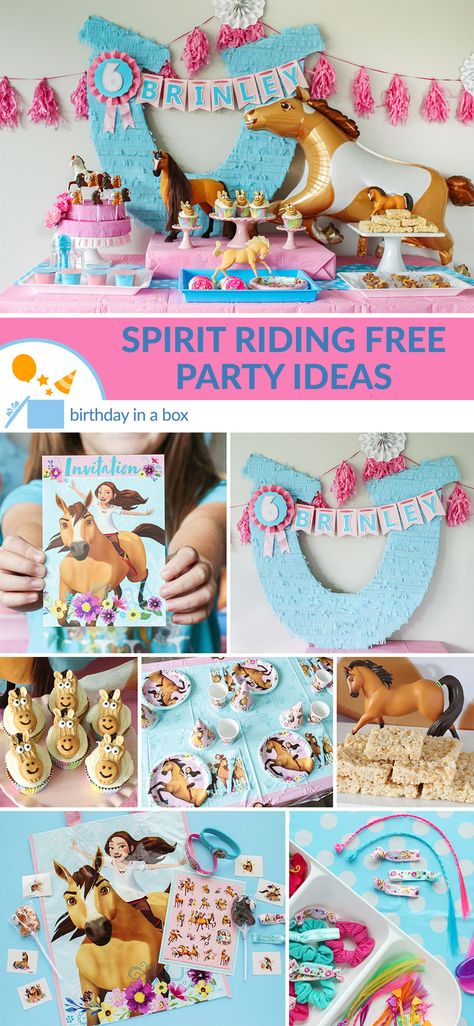 Saddle up and get ready to trot your way through the best party ideas for horse loving little ladies! Get ideas for a Spirit Riding Free birthday party here! Spirit Free Riding Birthday Party, Spirit Cupcakes Ideas, Horse Riding Party Ideas, Spirit The Horse Birthday Party, Spirit Party Ideas Horse, Spirit Bday Party Ideas, Pony 3rd Birthday Party, Horse Theme Party Ideas, Two Year Old Horse Birthday Party