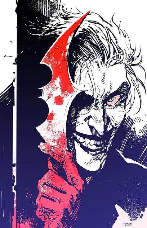 Joker Dc Comics Art, Batman And Joker Art, The Joker Artwork, Joker Comic Art, Comic Joker, Joker Comics, Joker Art Drawing, Joker Wallpaper, Joker Drawings