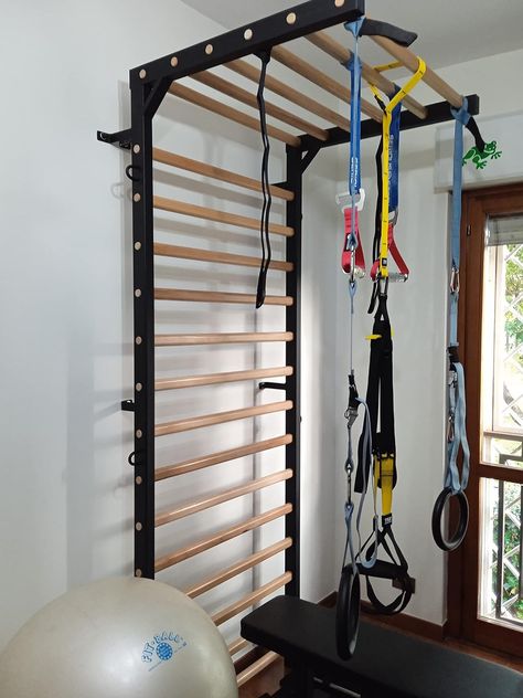 ARTIMEX Wall Bars metal/wood (Swedish Ladder) for Physical Therapy and Gymnastic - Used in Homes, Gyms, Clinics and Fitness Centers – 240x90cm, Spartan Model, Code 277 : Amazon.co.uk: Sports & Outdoors Office Gym Combo Ideas, Physical Therapy Office Design, Physical Therapy Clinic Design, Home Office Gym Combo, Office Gym Combo, Physical Therapy Clinic, Swedish Ladder, Wall Bars, Home Office/gym