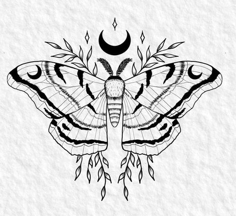 Lunar Moth Tattoo, Tattoo Papillon, Moth Artwork, Moth Drawing, Moth Tattoo Design, Mystical Tattoos, Flame Tattoos, Moth Tattoo, Line Art Tattoos