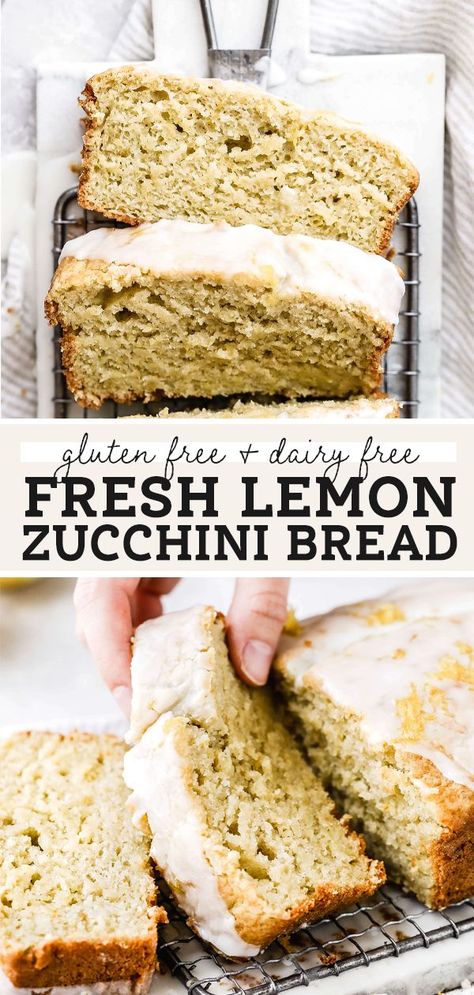 Dairy Free Zucchini Bread, Gluten Free Zucchini Bread, Butternut Bakery, Lemon Zucchini Bread, Lemon Zucchini, Fodmap Friendly, Lemon Flavor, Gf Desserts, Gluten Free Dairy Free Recipes